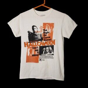 JOHN CARPENTER'S HALLOWEEN White T Shirt Size Small